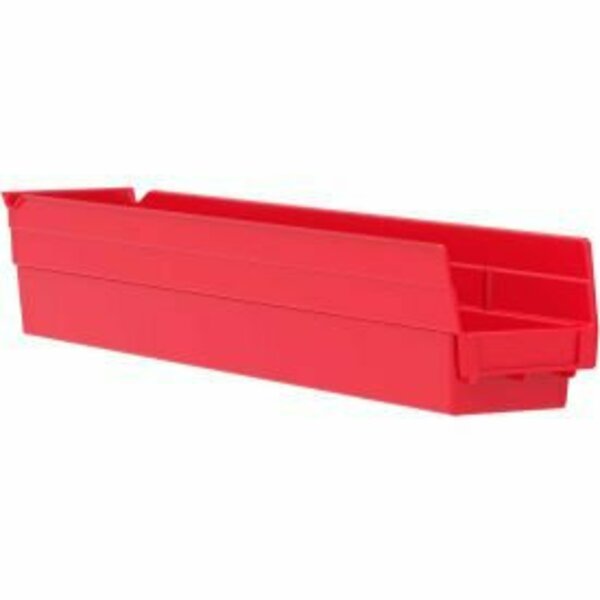 Akro-Mils Shelf Storage Bin, Plastic, Red, 12 PK 30124RED